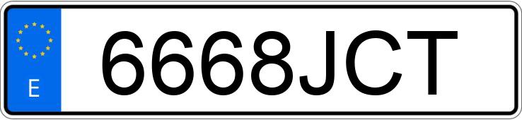 Numer rejestracyjny 6668JCT posiada PEUGEOT PARTNER Numer rejestracyjny 6668JCT posiada PEUGEOT PARTNER