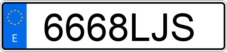 Numer rejestracyjny 6668LJS posiada MERCEDES CLA (117)