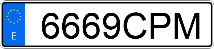 Numer rejestracyjny 6669CPM posiada SEAT LEON