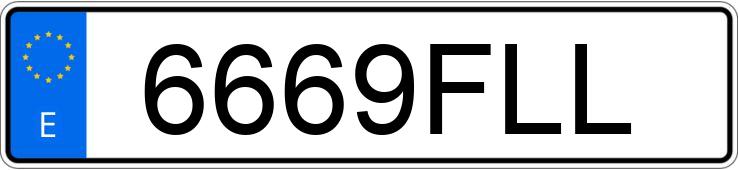 Numer rejestracyjny 6669FLL posiada SEAT IBIZA