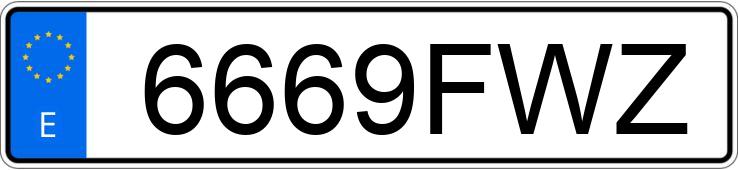 Numer rejestracyjny 6669FWZ posiada RENAULT CLIO