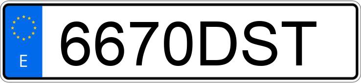 Numer rejestracyjny 6670DST posiada SEAT IBIZA