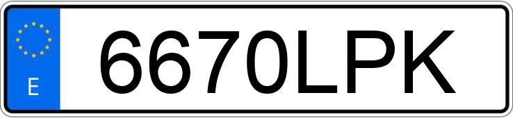 Il numero di registrazione 6670LPK ha MITSUBISHI L 200