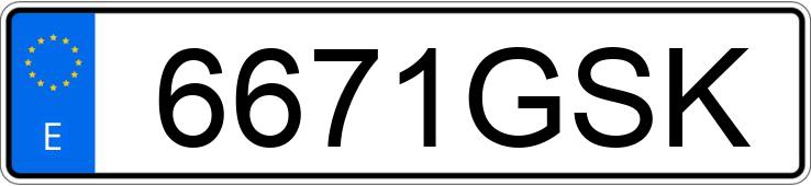 Numer rejestracyjny 6671GSK posiada TOYOTA YARIS