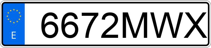 Numer rejestracyjny 6672MWX posiada SKODA KAROQ