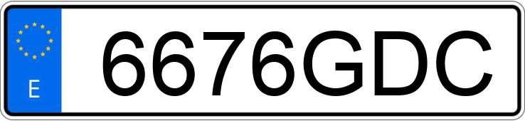 Numer rejestracyjny 6676GDC posiada VOLKSWAGEN CRAFTER