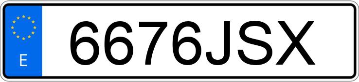 Numer rejestracyjny 6676JSX posiada RENAULT MEGANE