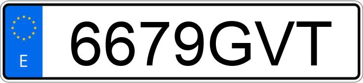 Numer rejestracyjny 6679GVT posiada PEUGEOT 207