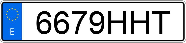 The registration number 6679HHT has VOLKSWAGEN JETTA
