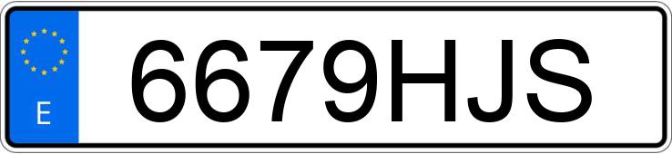 Numer rejestracyjny 6679HJS posiada VOLKSWAGEN GOLF