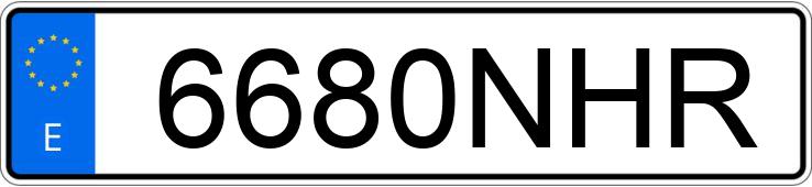 Numer rejestracyjny 6680NHR posiada VOLKSWAGEN PASSAT