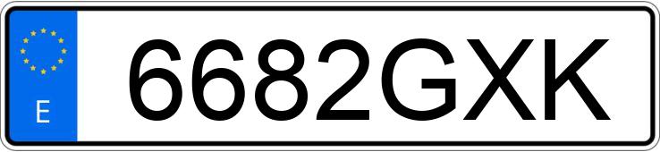Numer rejestracyjny 6682GXK posiada OPEL ASTRA