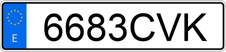 Numer rejestracyjny 6683CVK posiada VOLKSWAGEN PASSAT