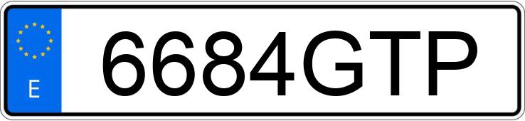 Numer rejestracyjny 6684GTP posiada PEUGEOT 407