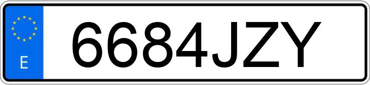 Numer rejestracyjny 6684JZY posiada SEAT IBIZA