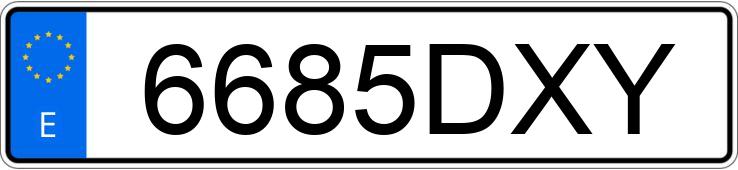 Numer rejestracyjny 6685DXY posiada CITROEN C5
