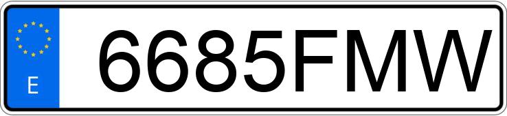 Numer rejestracyjny 6685FMW posiada RENAULT CLIO