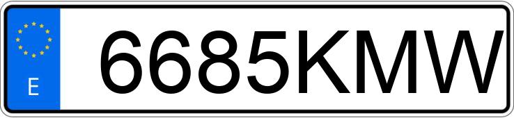 Numer rejestracyjny 6685KMW posiada MITSUBISHI SPACE STAR Numer rejestracyjny 6685KMW posiada MITSUBISHI SPACE STAR