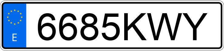 Numer rejestracyjny 6685KWY posiada VOLKSWAGEN TIGUAN ALLSPACE