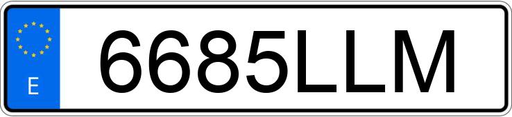 The registration number 6685LLM has Renault Clio