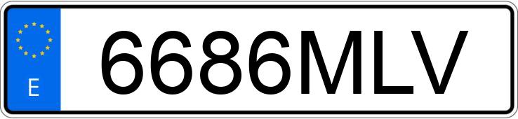 El número de registro 6686MLV tiene VOLKSWAGEN MULTIVAN