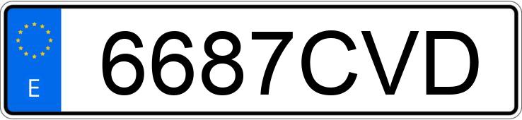 Numer rejestracyjny 6687CVD posiada FIAT SCUDO