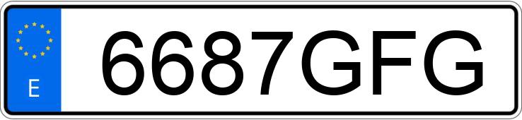 Numer rejestracyjny 6687GFG posiada NISSAN QASHQAI