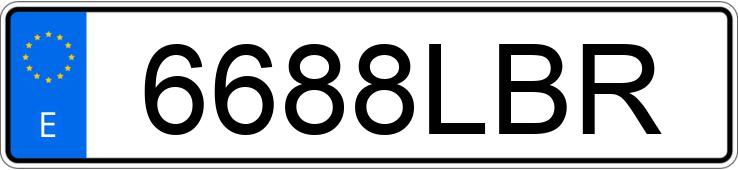 Le numéro d’enregistrement 6688LBR a BMW X5