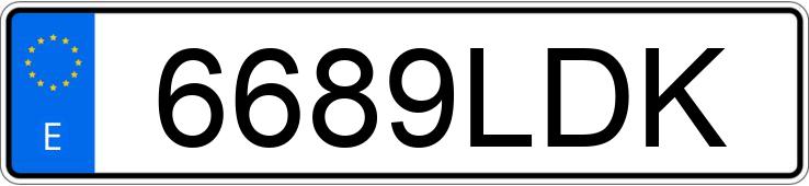 Numer rejestracyjny 6689LDK posiada HYUNDAI IONIQ