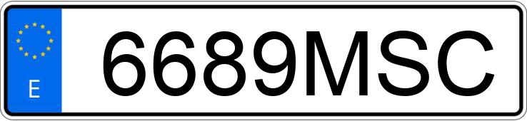 Numer rejestracyjny 6689MSC posiada SKODA KAMIQ