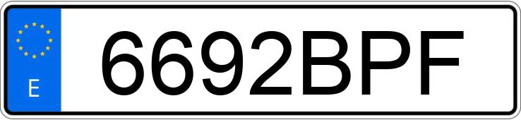 Numer rejestracyjny 6692BPF posiada VOLKSWAGEN GOLF Numer rejestracyjny 6692BPF posiada VOLKSWAGEN GOLF