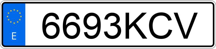 Numer rejestracyjny 6693KCV posiada VOLKSWAGEN TOURAN