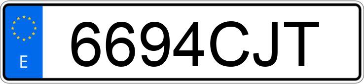 Numer rejestracyjny 6694CJT posiada PEUGEOT 307