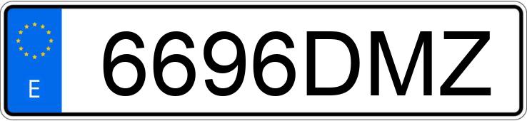 Numer rejestracyjny 6696DMZ posiada PEUGEOT EXPERT