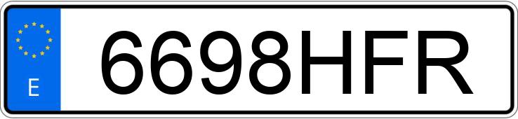 Numer rejestracyjny 6698HFR posiada FORD FOCUS