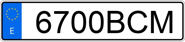 Numer rejestracyjny 6700BCM posiada TOYOTA AVENSIS