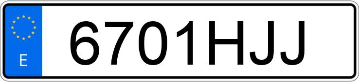 Numer rejestracyjny 6701HJJ posiada VOLKSWAGEN GOLF