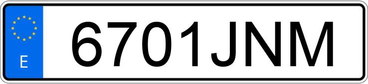 Numer rejestracyjny 6701JNM posiada TOYOTA AURIS