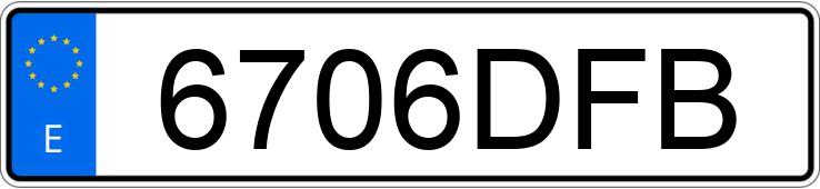 Numer rejestracyjny 6706DFB posiada PEUGEOT 307