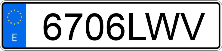 Numer rejestracyjny 6706LWV posiada RENAULT CLIO