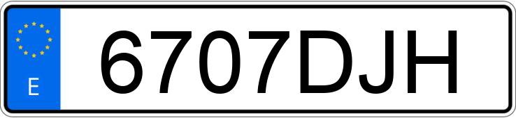 Numer rejestracyjny 6707DJH posiada RENAULT KANGOO