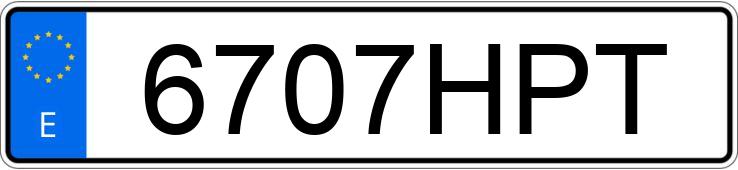 Numer rejestracyjny 6707HPT posiada SYM JOYMAX