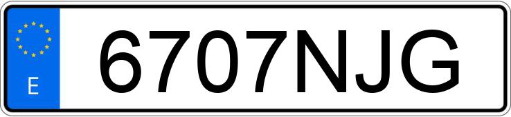 Numer rejestracyjny 6707NJG posiada MERCEDES C (203)