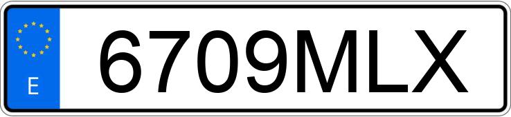 Il numero di registrazione 6709MLX ha MG ZS