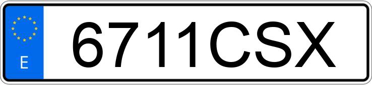 Numer rejestracyjny 6711CSX posiada MERCEDES E 220 (210)