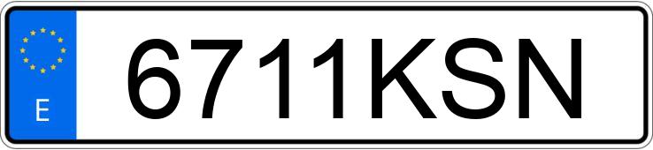 Numer rejestracyjny 6711KSN posiada MERCEDES G (463)