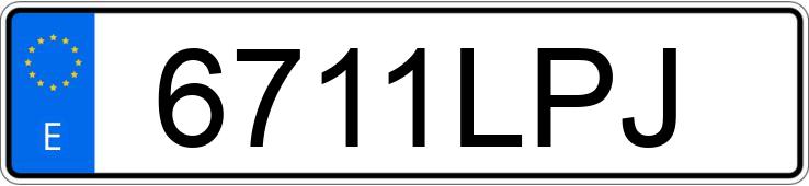 Numer rejestracyjny 6711LPJ posiada RENAULT ESPACE Numer rejestracyjny 6711LPJ posiada RENAULT ESPACE