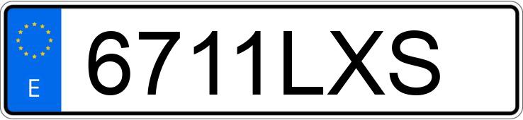 Numer rejestracyjny 6711LXS posiada LEXUS UX 250 H