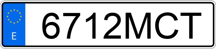 Numer rejestracyjny 6712MCT posiada AUDI A3 SPORTBACK