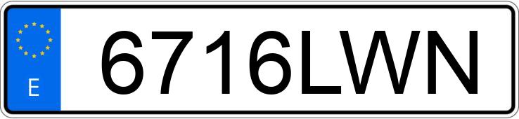 Numer rejestracyjny 6716LWN posiada PIAGGIO MP3